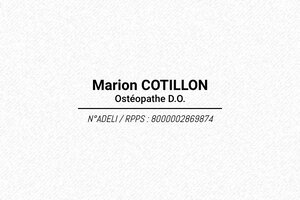 Nos tampons en ligne pour ostéopathes - Trodat Printy 4911 - 38 x 14 mm - 5 lignes max. - encre black - boîtier noir - osteopathe07