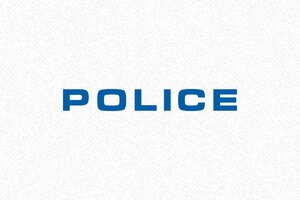 Tampon Police Nationale - Trodat Pocket 9512 - 47 x 18 mm - 7 lignes max. - encre blue - boîtier bleu vert - police02