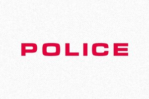 Tampon Police Nationale - Trodat Mobile 9413 - 58 x 22 mm - 8 lignes max. - encre red - boîtier argent - police03