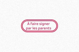 Tampon signature des parents - Tampon Signature des Parents - 47 x 18 mm - Scolaire - 38 x 14 mm - 5 lignes max. - encre red - boîtier rouge - signature-parents04