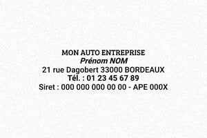Tampon auto entrepreneur - Trodat Printy 4913 - 58 x 22 mm - 8 lignes max. - encre black - boîtier noir - standard10