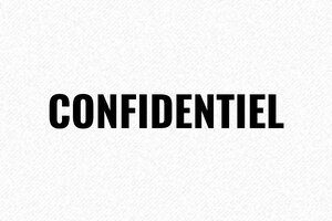 Nos tampons encreurs avec la mention CONFIDENTIEL - Tampon Confidentiel Premium - Pour une Confidentialité Inégalée - 58 x 22 mm - 8 lignes max. - encre black - boîtier noir - standard20