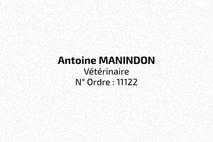 Nos tampons en ligne pour vétérinaires - Trodat Printy 4911 - 38 x 14 mm - 5 lignes max. - encre black - boîtier noir - veterinaire07