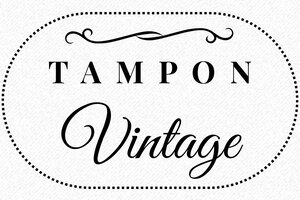 Tampon mariage - Tampon bois 10060 - 100 x 60 mm - 24 lignes max. - encre black - vintage06