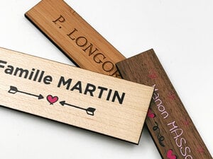 Plaque Boite Lettres Bois - Design Personnalisé