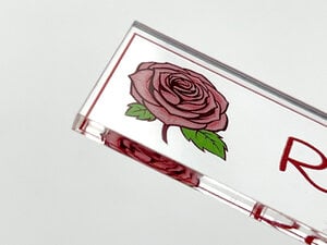 Plaque de boite aux lettres avec pictogramme fleur
