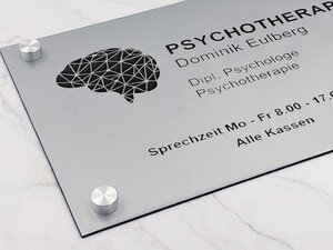 Praxisschild Psychotherapie