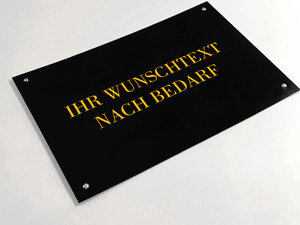 Schwarzes Schild