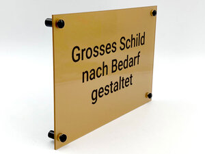 Schild nach Größe