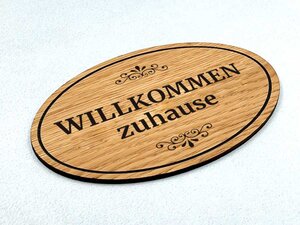 Türschild aus Holz