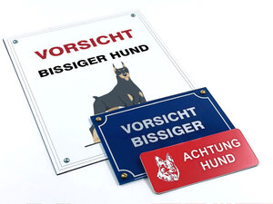 Schild Warnung vor dem Hunde