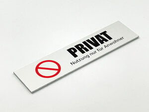 privat parkplatz schild