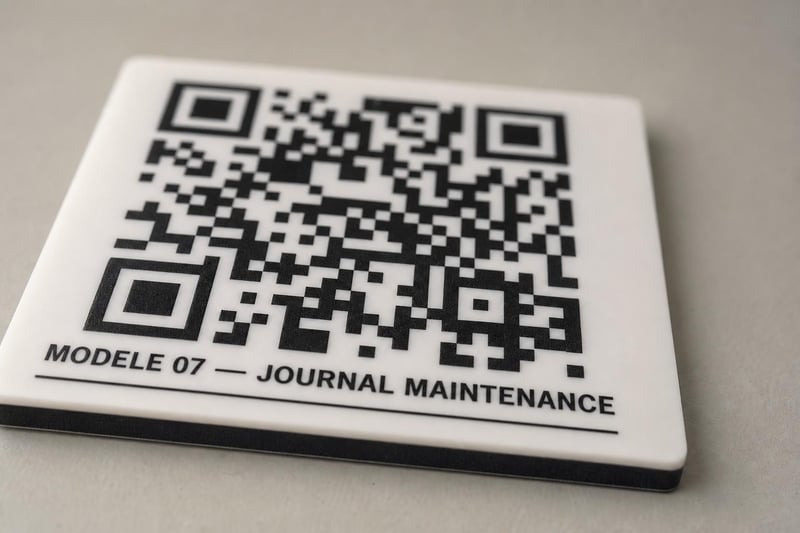 QR-Code-Typenschild Industriell Graviert nach Maß-thumbnail