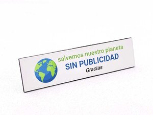 Placas "No Publicidad" para Buzón