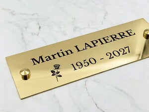 Inter funéraire pour plaque mortuaire