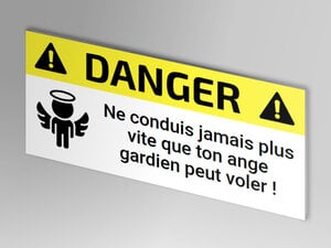 Panneau danger humour