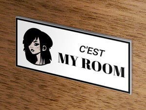 Humour panneau porte chambre ado