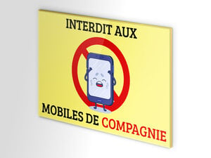 Affiche téléphone interdit humour