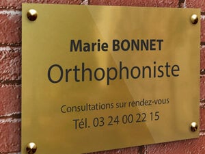 Plaque Professionnelle Orthophoniste