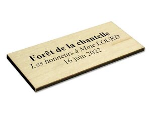 Plaque en bois pour trophée de chasse