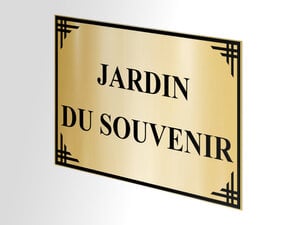 Plaque identification jardin du souvenir