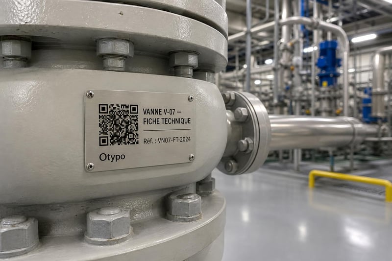 Plaque QR Code Industrielle Gravée Sur Mesure-thumbnail