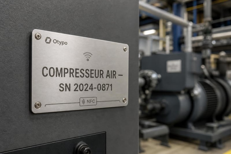 Plaque RFID NFC industrielle gravée sur mesure pour équipements-thumbnail