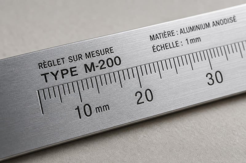 Réglet sur mesure pour l'industrie : graduation et marquage permanent-thumbnail