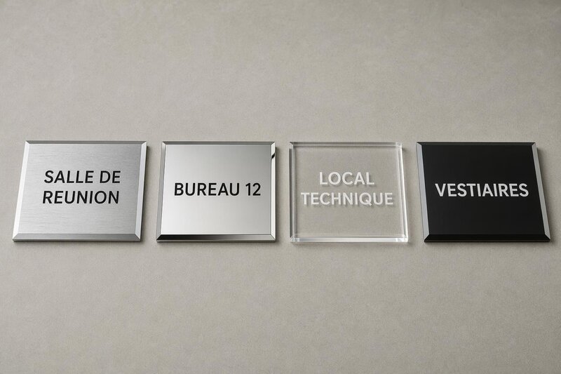 Finition Biseau pour Plaques de Signalétique Professionnelle-thumbnail