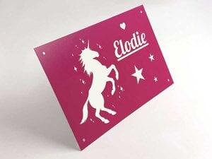 Plaque de porte licorne