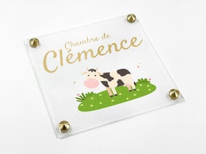 Plaque de porte vachette