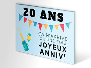 Plaque métal pour Toilettes - Texte au Choix - Jour de Fête - Humour -  Cadeaux Humoristiques pour Anniversaire