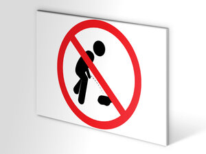 Panneau humoristique interdit d’uriner
