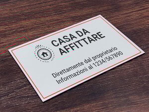 Cartello affittasi personalizzato