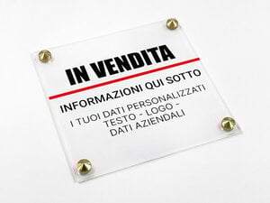 Cartello vendesi personalizzato