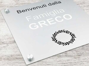 Targhette per porta in alluminio