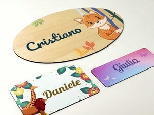 Targhette porta cameretta bambini