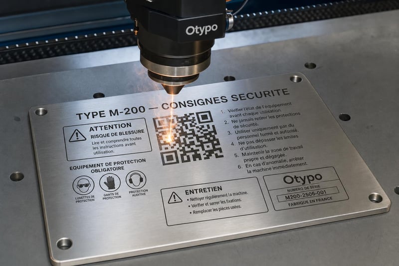 Targa QR Code Industriale Incisa Su Misura-thumbnail