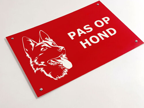 Hier waak ik bord Hier waak ik bord