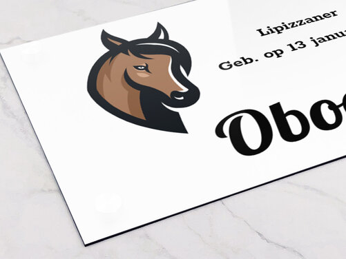 Naambord paard Naambord paard