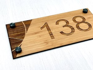 Plaque numéro maison en bois 