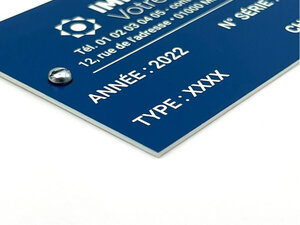 Etiquette métal - étiquette métallique d'identification industrielle