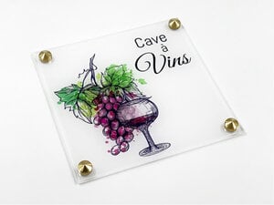 Plaque de porte cave à vin