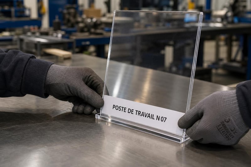 Processo produttivo espositore da banco
