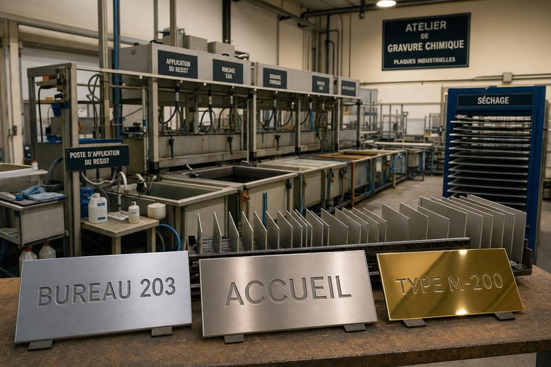 Produzione marcatura incisione chimica