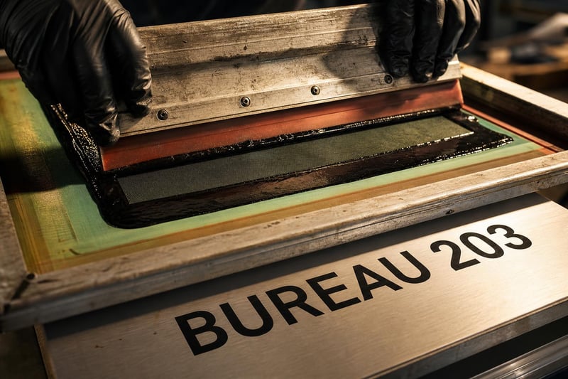 Processo marcatura serigrafia